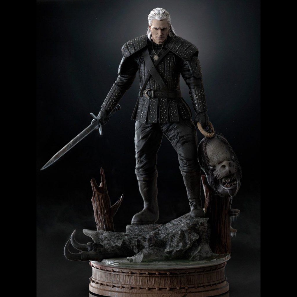 Mô Hình Geralt The Witcher  Bằng Chất Liệu Nhựa Resin - Cao 16 cm