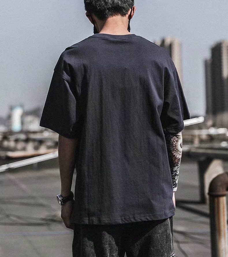 Áo Thun Oversize Tay Ngắn In Hình Cá Tính Cho Nam Size M-8Xl