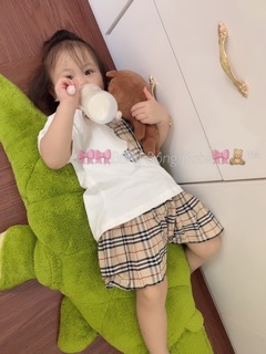 Set rời bbr kẻ cho bé gái