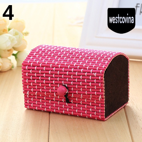 [Hot]☀ Hộp Đựng Trang Sức Bằng Gỗ Tre Dễ Thương