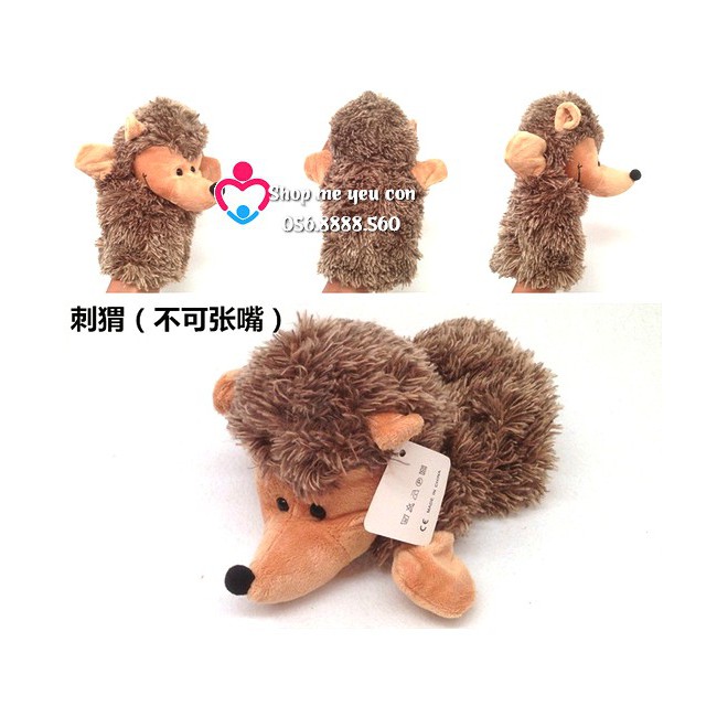 Con Rối Bàn Tay Hình Động Vật Hoạt Hình Dễ Thương Cho Bé - LOẠI CAO CẤP - không mở miệng được