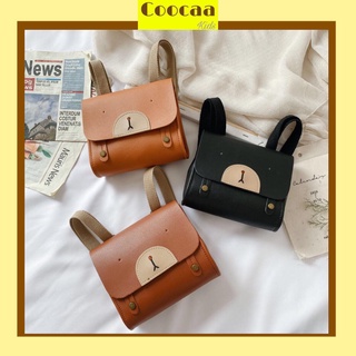 (Hình thật) Ba lô vuông họa tiết gấu Hàn Quốc phù hợp bé gái bé trai size 17*18