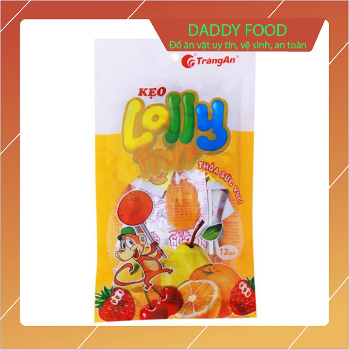 Kẹo mút lolly tràng an túi 12 que, khối lượng 72g