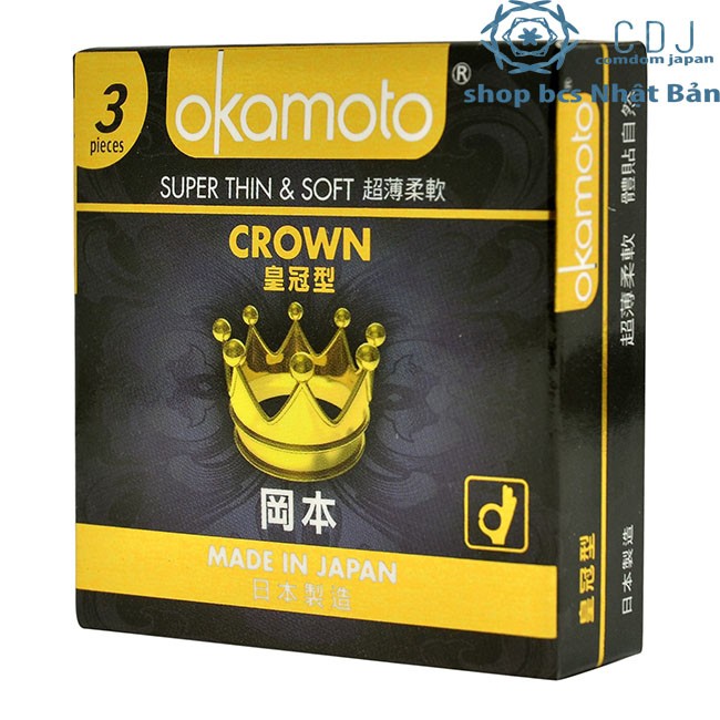 Bao cao su OKAMOTO Crown 3 chiếc/hộp