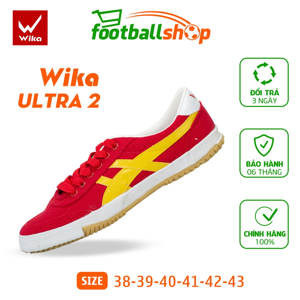 Giày đá bóng Wika Ultra 2, giày bóng đá bata đế cao su IC