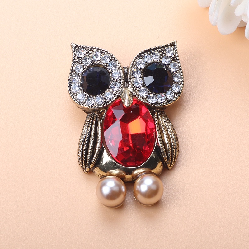 Trâm Cài Áo Hình Cú Mèo Đính Đá Thời Trang