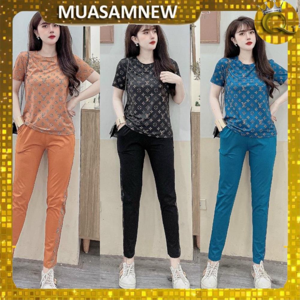Set họa tiết phối full màu L.V siêu cá tính các nàng QT2705