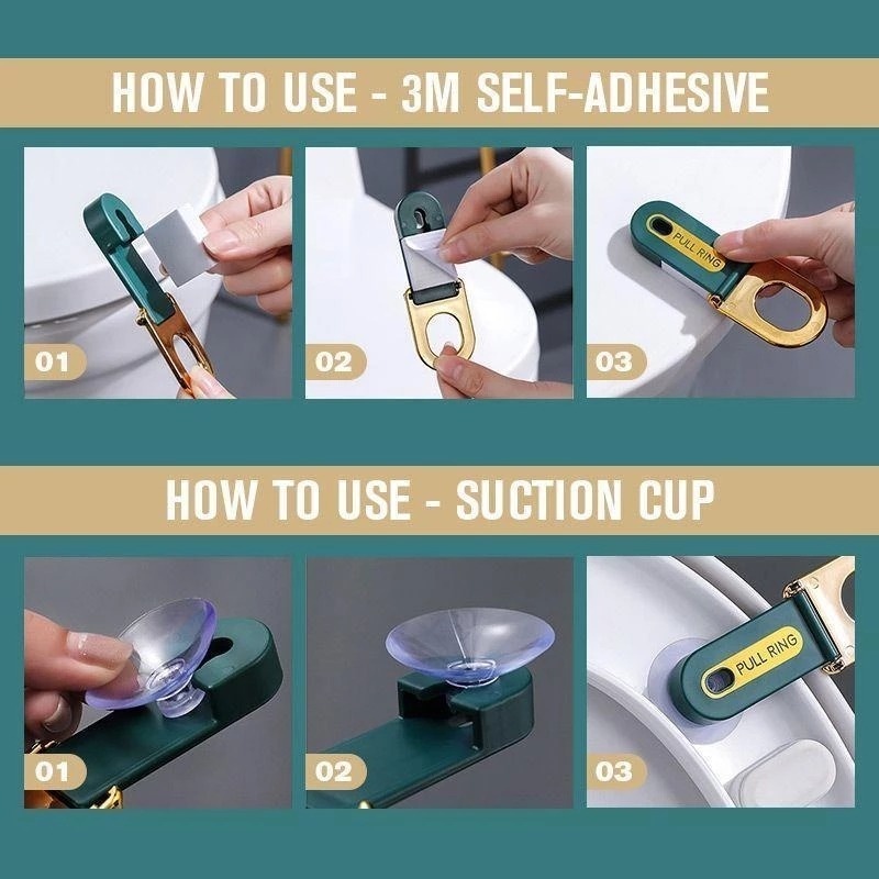 1 tay cầm nâng nắp bồn cầu có giác hút đa năng