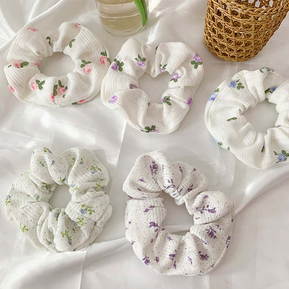 Dây Buộc Tóc Co Dãn Họa Tiết Hoa Phong Cách Boho Cho Nữ