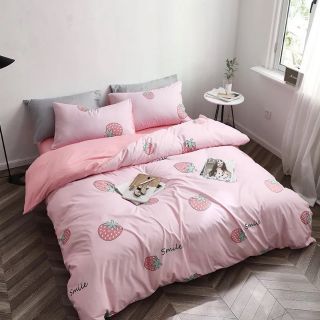 Bộ chăn ga gối đũi muji chăn trần bông