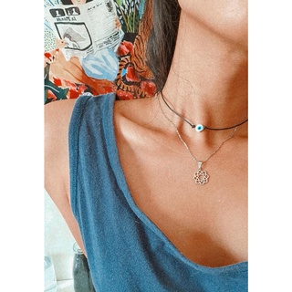 Dây chuyền Choker Evil Eye Xanh Ngọc Basic | Handmade | VALE.SOMETHINGBOHO