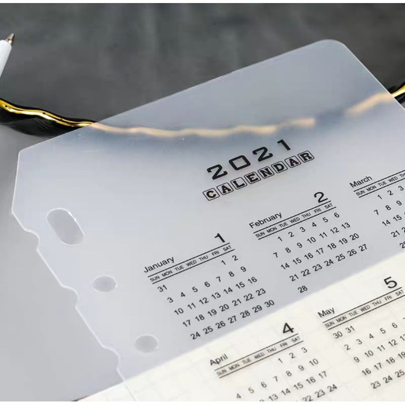Tấm ngăn chia trang sổ còng A5/A6 - Lịch 2022/2021