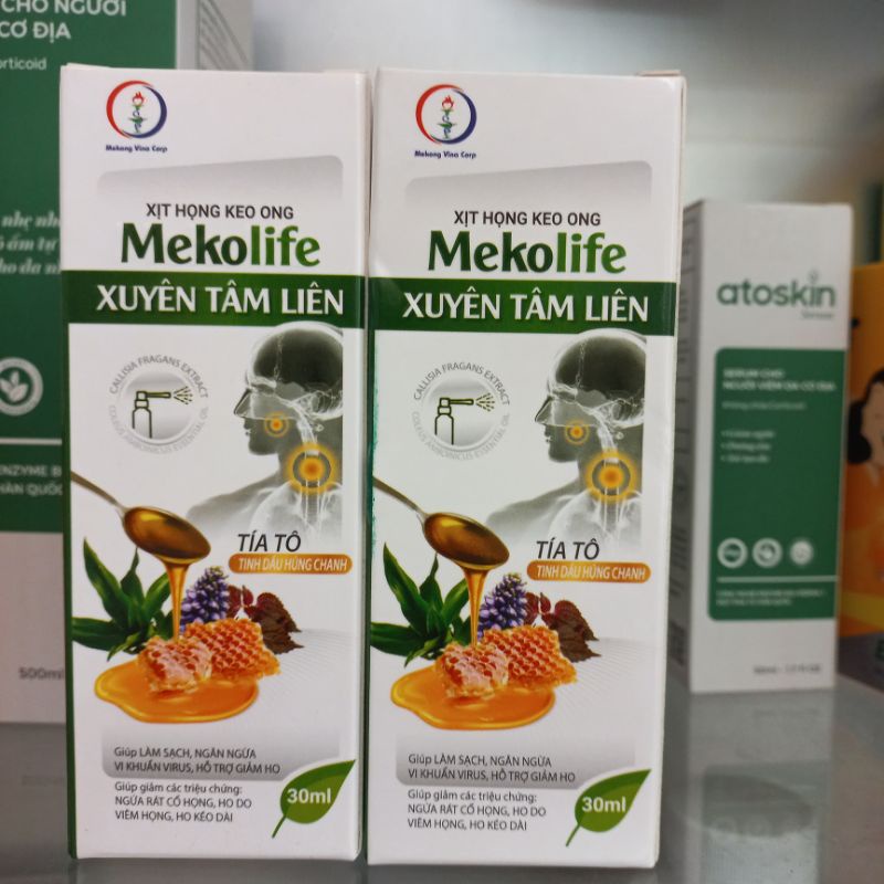 Xịt họng keo ong xuyên tâm liên Mekolife