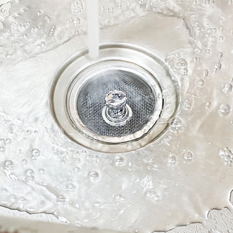Giỏ lọc rác bồn rửa bát chống tắc nghẽn có núm cầm tiện lợi, lưới chặn rác chậu rửa bát thoát nước nhanh
