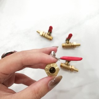 [Giá rẻ] Van khóa hơi bằng thau 1/4