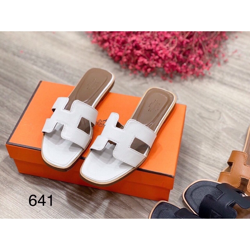 Dép lê Hm da sần no box mã 641