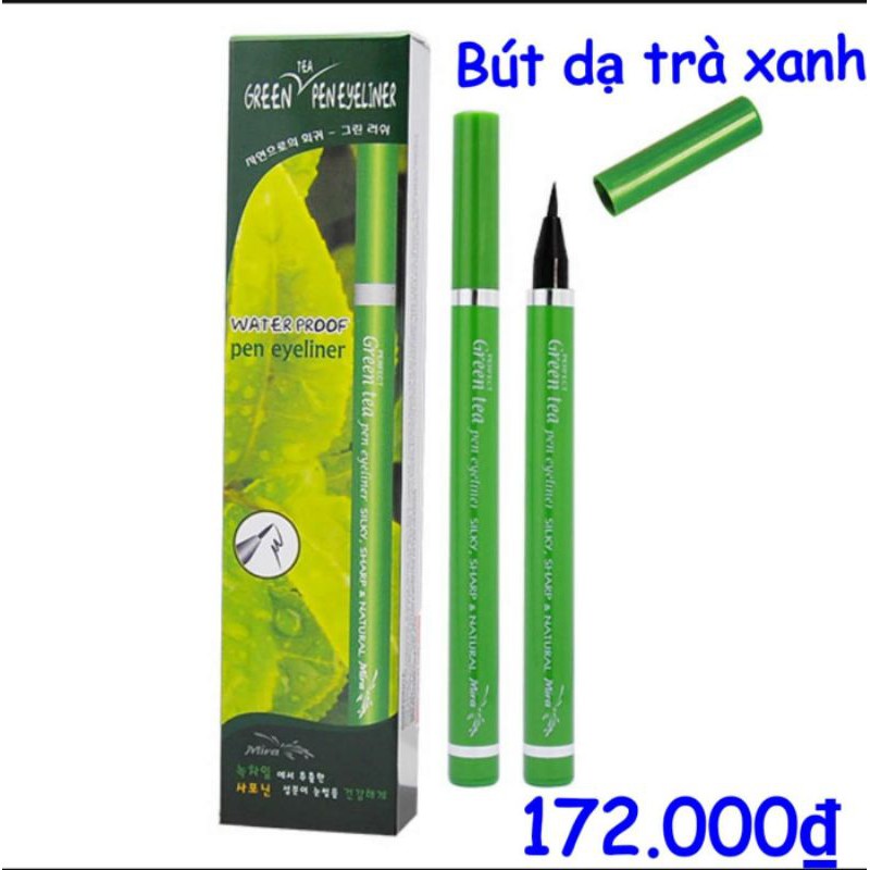 Viết (bút dạ) Kẻ Mí Mắt Tinh Chất Trà Xanh MIRA PERFECT GREEN TEA PEN EYELINER