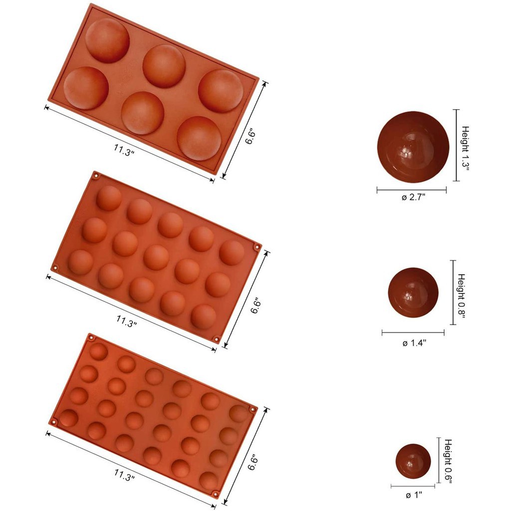 Khuôn bánh silicone hình cầu Walfos