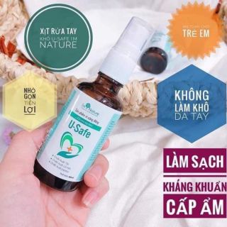 Xịt rửa tay khô kháng khuẩn u-safe