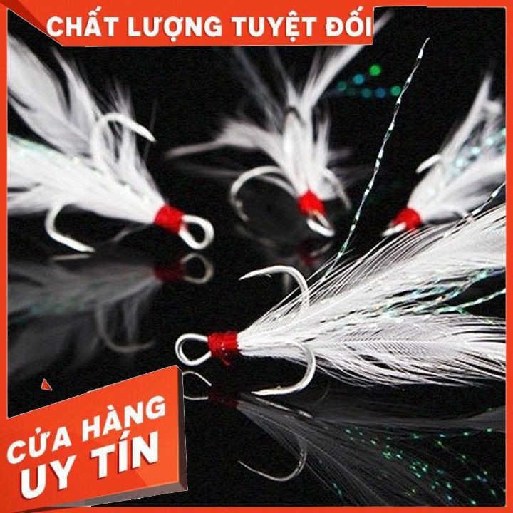 Combo 5 Lưỡi Câu Cá 3 Tiêu có Lông BKK LC-7