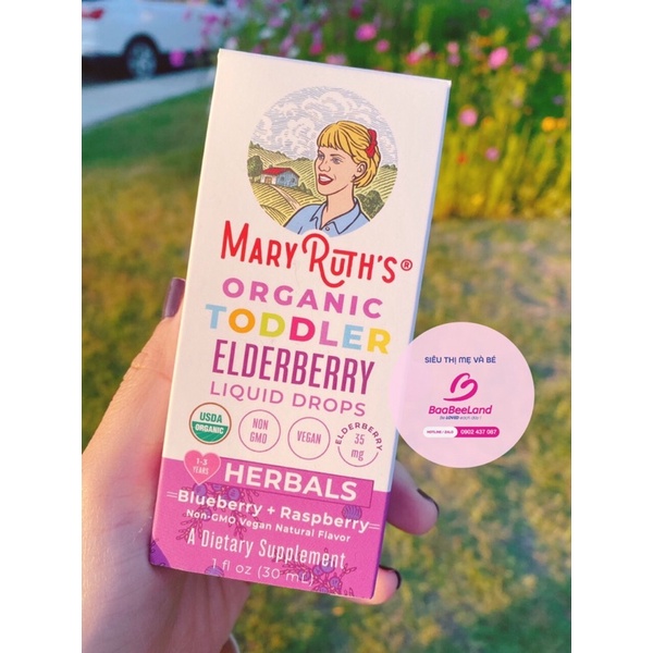 Vitamin tổng hợp tăng đề kháng Mary Ruth Organic Toddle Elderberry 30ml cho bé - BAABEELAND