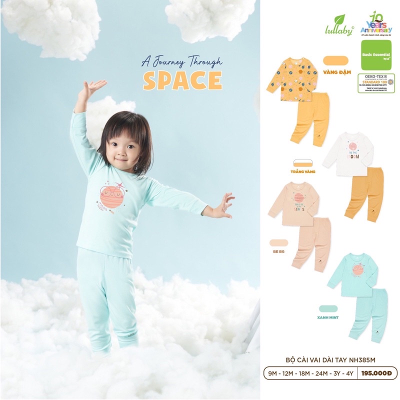 Bộ Cài Vai Dài Tay Petit Bé Gái Lullaby 2022 NH385M