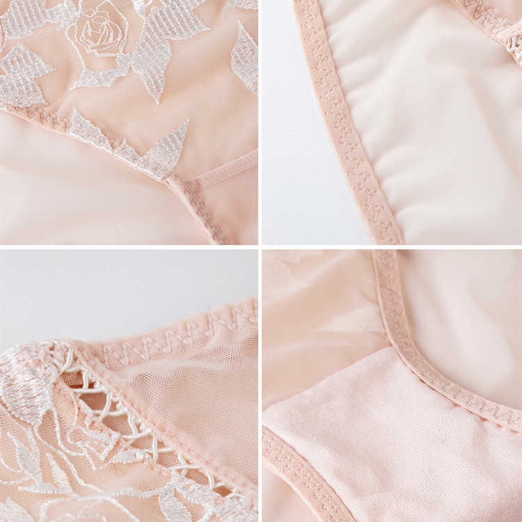 1 Bộ Áo Lót Nâng Ngực + Quần Lót Ren Hoa Quyến Rũ Mềm Mại Thoải Mái Cho Nữ | BigBuy360 - bigbuy360.vn
