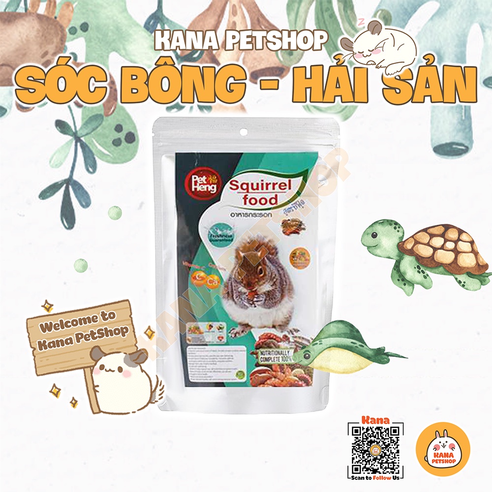 Thức Ăn Sóc FREESHIP Thức Ăn Pet Heng Vị Hải Sản Squirrel Food Thức Ăn Sóc Bông ,Thỏ,Bọ,Chinchilla ....