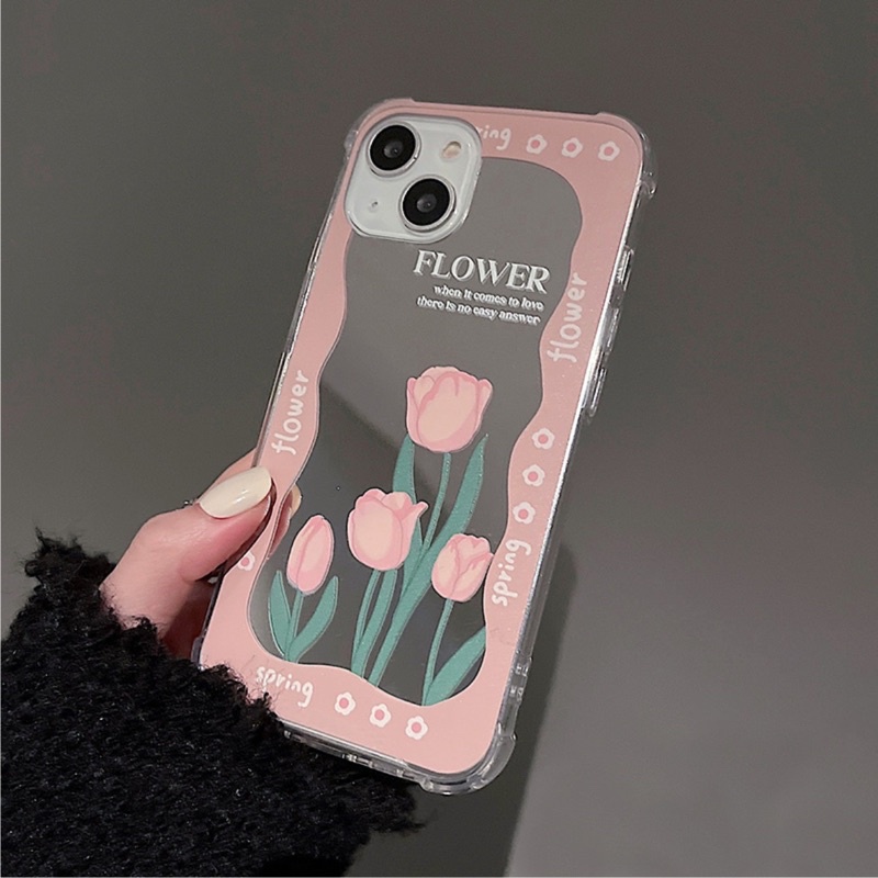 ỐP LƯNG GƯƠNG IPHONE/SAMSUNG/OPPO/VIVO/XIAOMI FLOWER