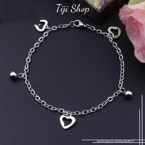 Lắc tay, lắc chân gắn phụ kiện Chữ Love, Ngôi Sao, Trái Tim.