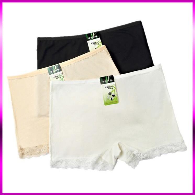 Quần mặc váy quần chíp đùi quần lót nữ cotton viền ren - QV01