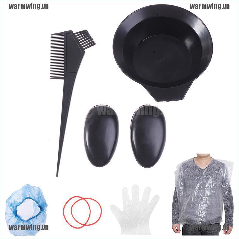 Bộ 8 Dụng Cụ Tô Nhuộm Tóc Gồm Bát + Găng Tay + Lược + Tô Đựng Thuốc Nhuộm Tóc Tiện