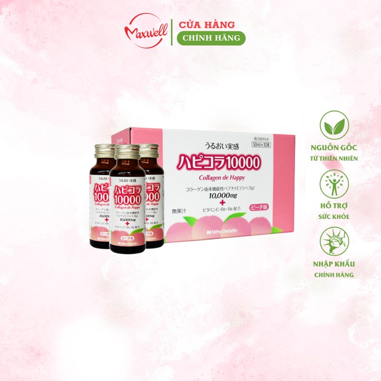 Collagen nước de happy 10,000mg hộp 10 chai Healthy care