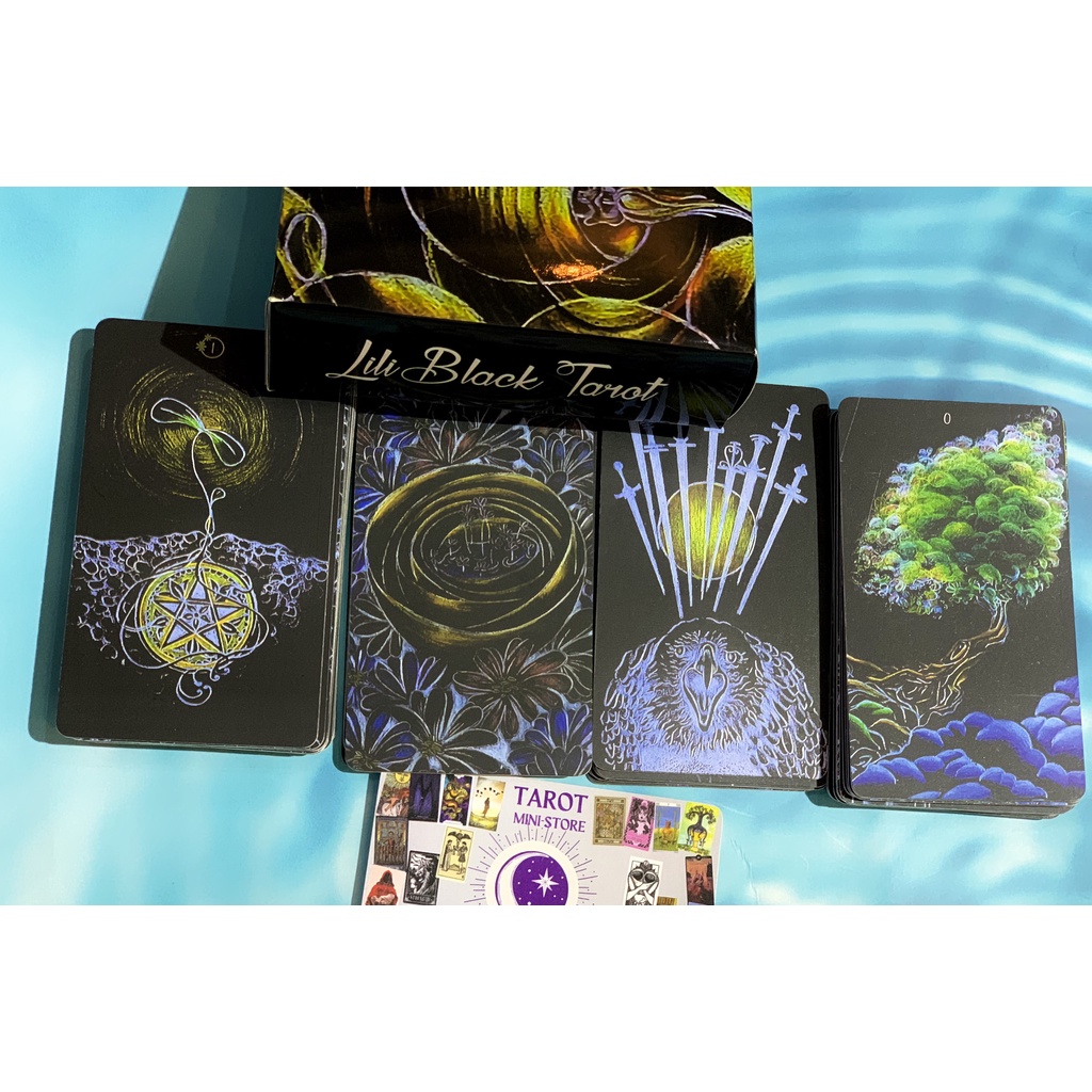 Bộ bài Lily Black Tarot size 7x12cm (Handmade)