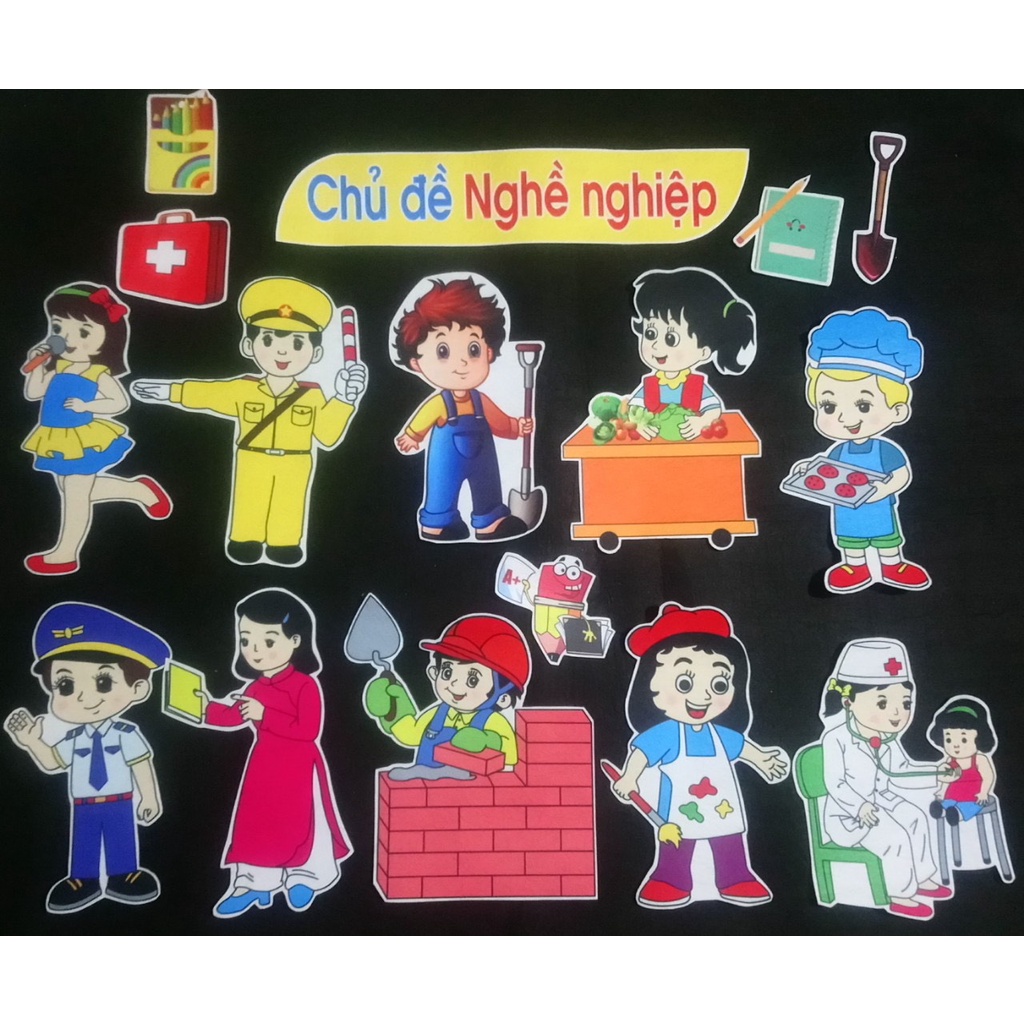 Tranh chủ đề trang trí mầm non