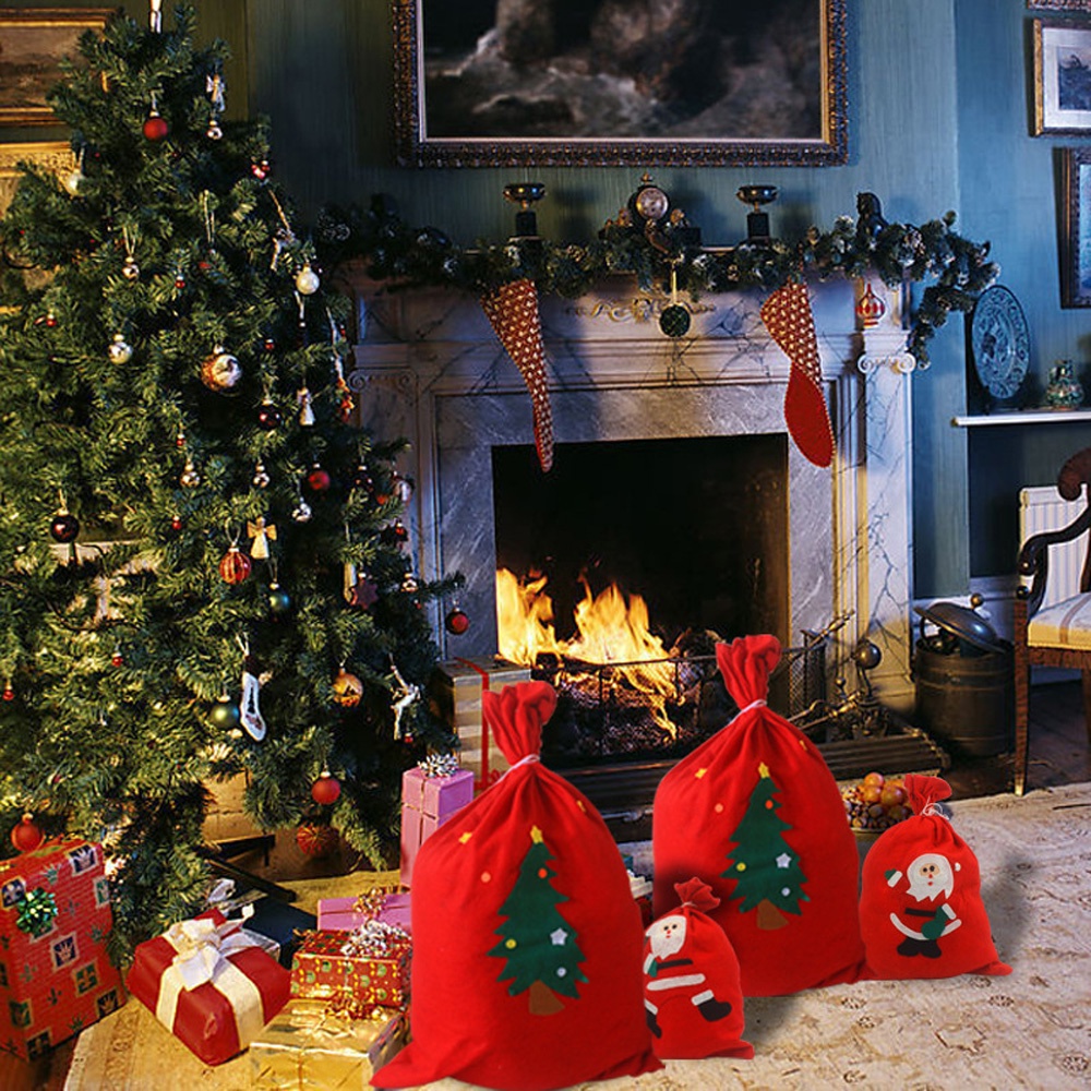 Túi đựng kẹo hình ông già Noel/tuần lộc/người tuyết/ông già Noel sáng tạo trang trí Giáng sinh năm mới