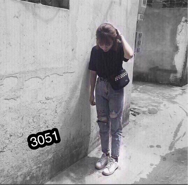 Quần Jeans Rách Gối hot hit - 3051