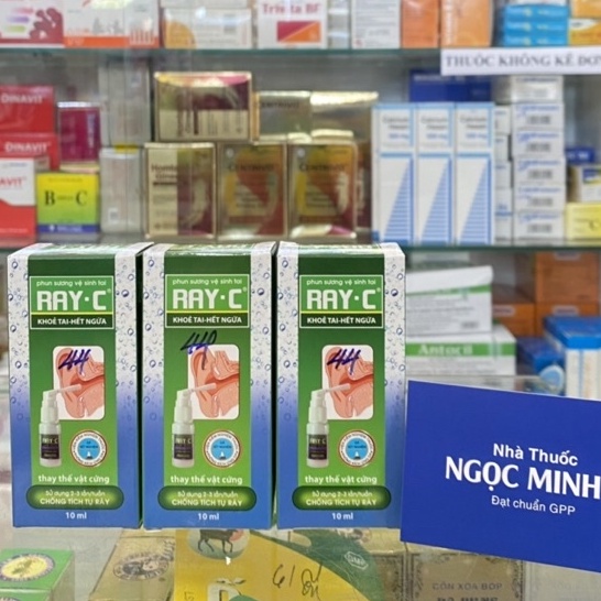 ✅ [Chính Hãng] Ray-C Phun sương vệ sinh tai khoẻ tai- hết ngứa. Dung dịch phun sương vệ sinh tai Ray-C 10ml