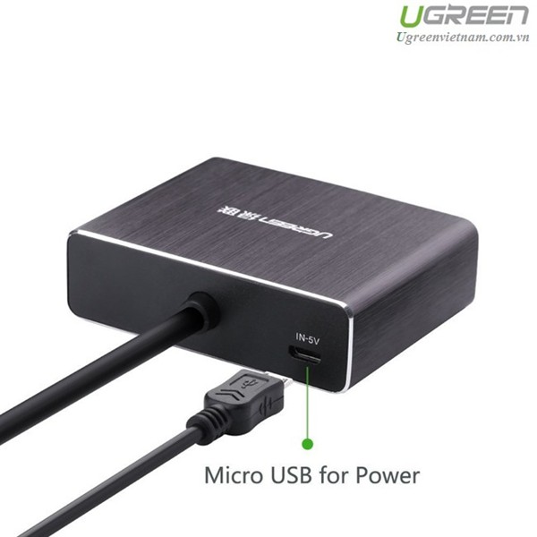 Cáp chuyển HDMI to VGA tích hợp Audio, cổng quang SPDIF Ugreen 40282 - hàng chính hãng