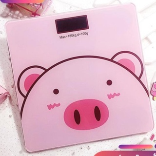 Cân Điện Tử Sức Khỏe Heo Hồng dùng pin siêu cute Cực Xinh, Đo Nhiệt Độ Phòng