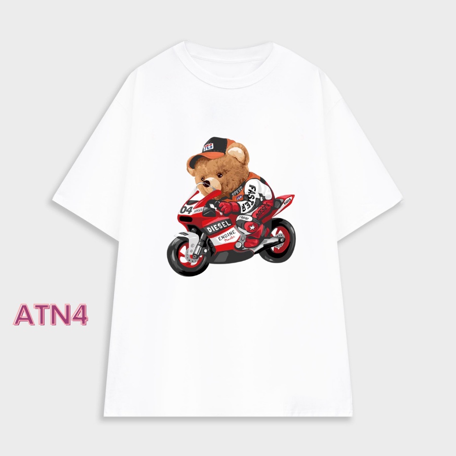 Áo phông tay lỡ Hàn Quốc, áo phông màu trăng form rộng unisex TEE SHOP 35-70kg|| Mã ATN4
