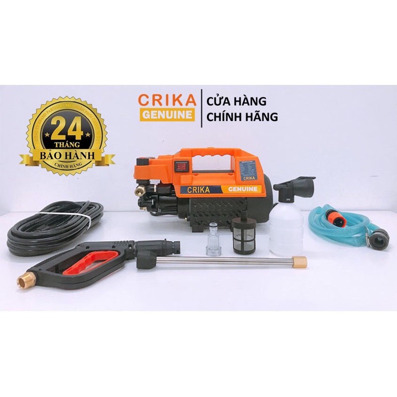 Máy rửa xe đa năng crika 1900w - hàng chính hãng - có chỉnh áp ( bảo hành 2 năm 1 đổi 1)