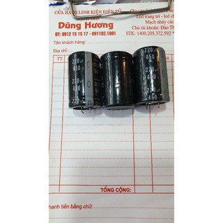 Tụ hoá 220m 450v giá 1chiec
