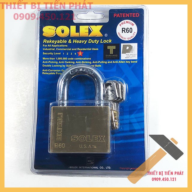 Ổ Khóa SOLEX THÁI LAN, Gồm Nhiều Size: 4P, 5P , 6P , 7P  ,Siêu An Toàn Cao Cấp .