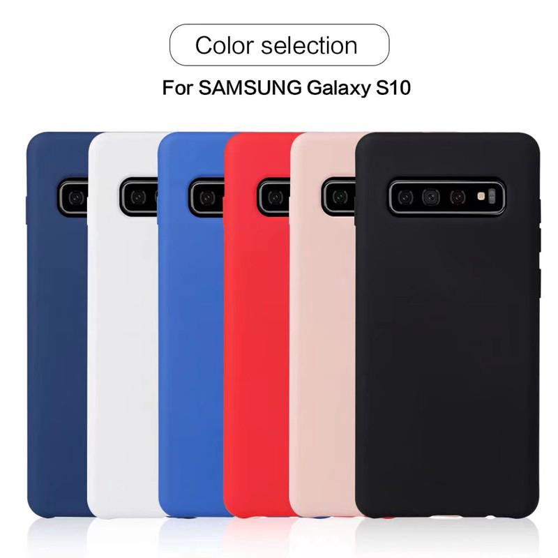 Ốp điện thoại silicone chống sốc màu trơn trao nhã dành cho Samsung Galaxy S10 S10 Plus S10 Lite
