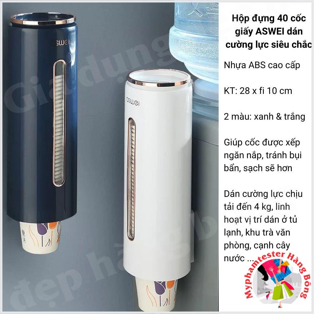 [4.9⭐] Hộp đựng cốc giấy ASWEI - trắng sáng như gương
