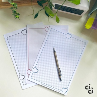 Set 5 tờ giấy viết thư/ ghi chú khổ a5