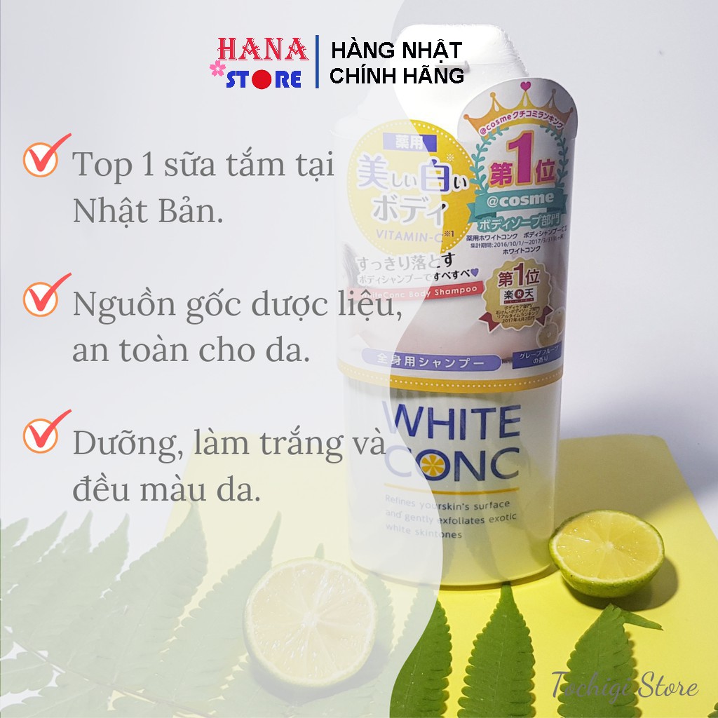 Sữa Tắm Trắng Da White ConC Nhật Bản ( 360ml )