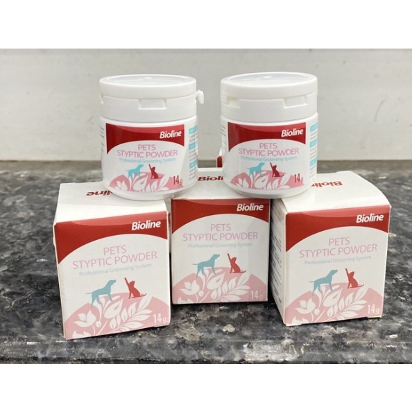 Bột cầm máu, giảm đau Bioline cho chó mèo hủ 14g