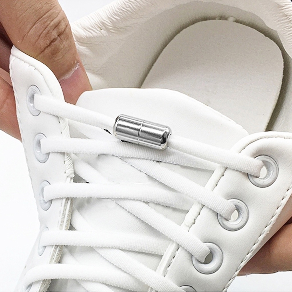 1pair Elastic Shoe Lace No Tie Lazy Shoe Lace Lock Laces Kids Adult Outdoor Sneakers Shoelace Quick Lazy Metal XWNYDER